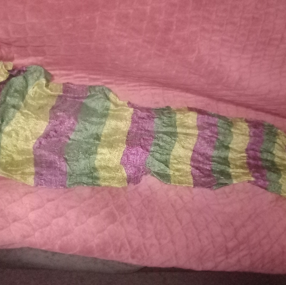 Warm Long huge scarf with different colors in it.